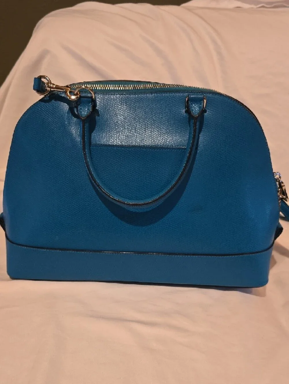 Coach Turquoise Dome Satchel - Structured Leather Handbag